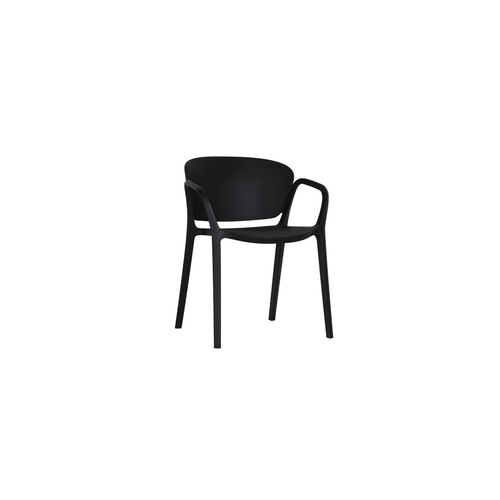 Black Andi Outdoor Patio Dining Armchair