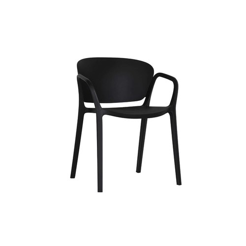 Black Andi Outdoor Patio Dining Armchair