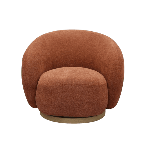 Rust Aran Swivel Chair