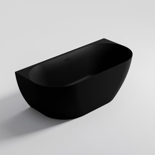 Matte Black Endura Acrylic Arc 1600 Back to Wall Bath