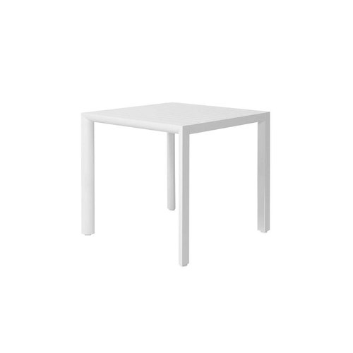 Matte White Arcus Aluminium Outdoor Patio Dining Table 80cm