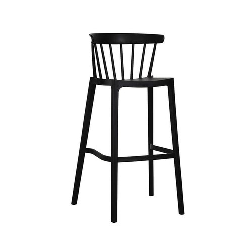 Black Aria Outdoor Patio Bar Chair