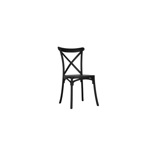 Black Avis Outdoor Patio Dining Chair