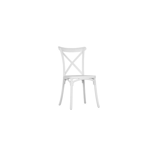White Avis Outdoor Patio Dining Chair