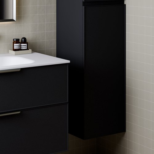 Matte Black Lineare Axel Tower Cabinet