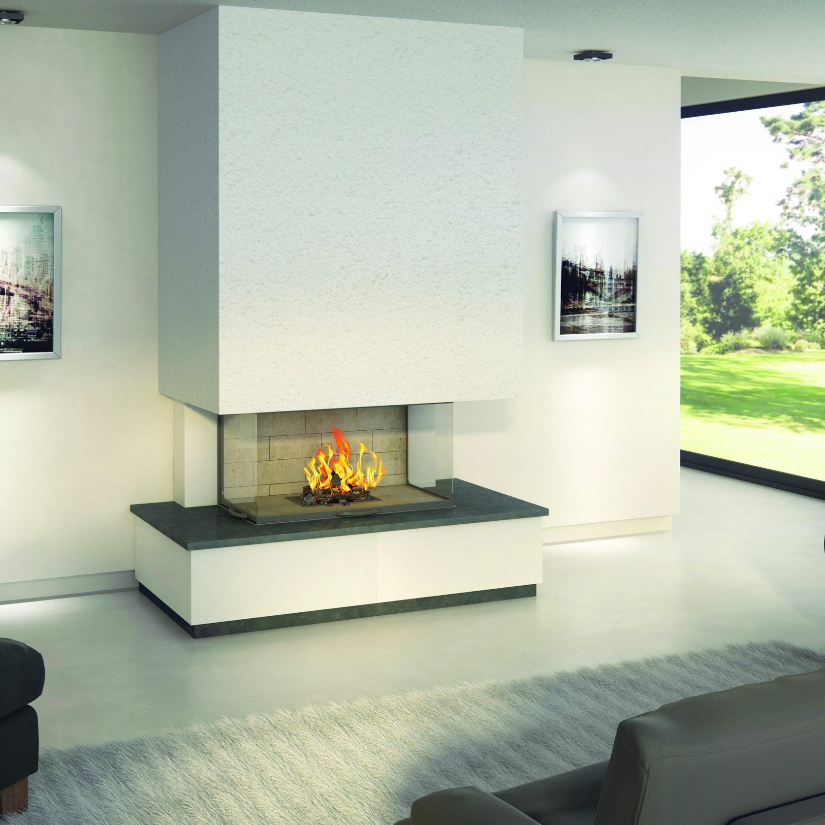 Axis H1200 3V 3 Sided Wood Fireplace | ArchiPro AU