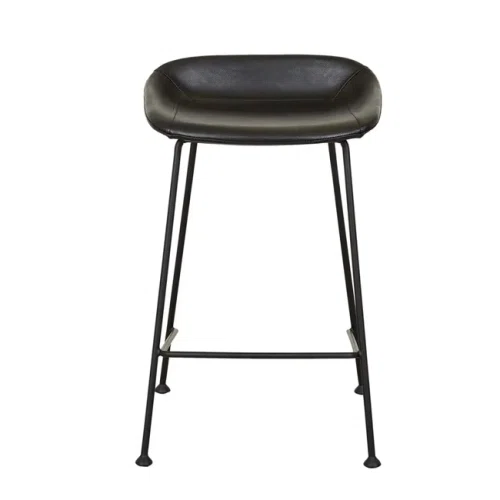 Vintage Black PU/Matt Black Turner Barstool