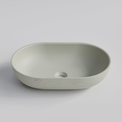 Light Grey Cove 530 Oval Concrete Basin
