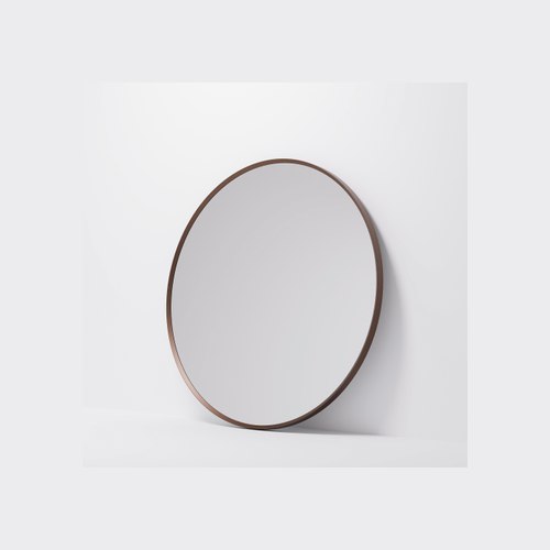 Brushed bronze Aspect 1050 Round Framed Mirror