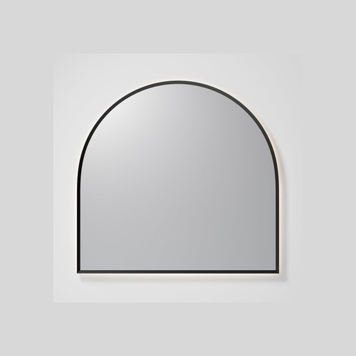 Gunmetal Aura Arch 1150x1100 LED Mirror