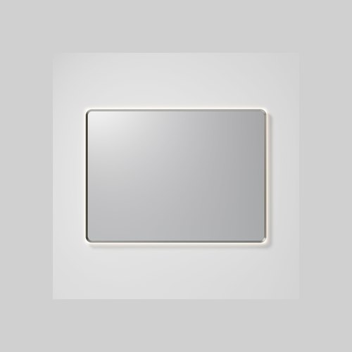 Brushed Nickel Aura Rectangle 1150 x 850 LED Mirror
