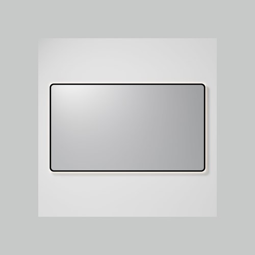 Black Aura Rectangle 1500 x 850 LED Mirror