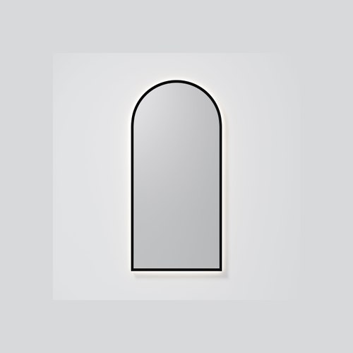 Black Aura Arch 500x1050 LED Mirror