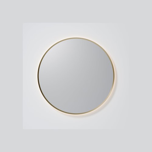 Brushed Brass Aura Round 1050 LED Mirror