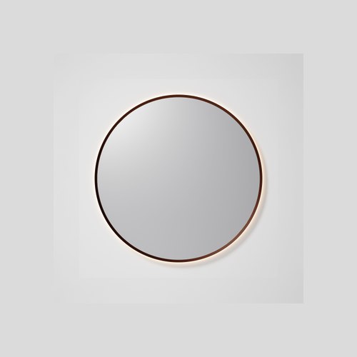 Brushed bronze Aura Round 1050 LED Mirror