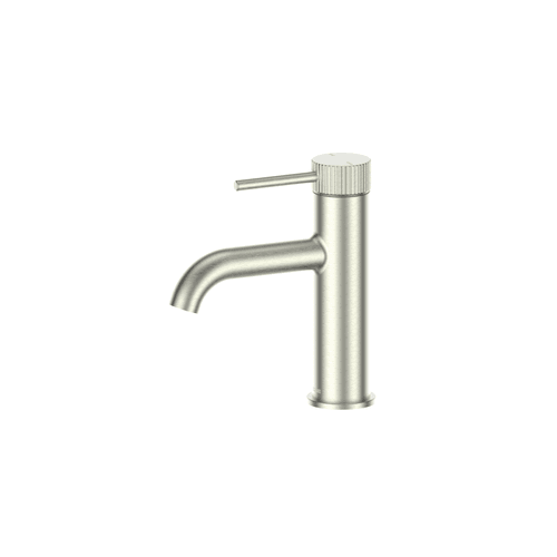 Brushed Nickel Nature Lineare Basin Mixer | Textured Handle
