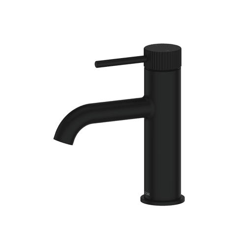 Matte Black Code Nature Piper Basin Mixer | Textured Handle
