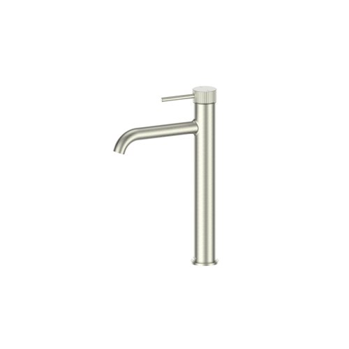 Brushed Nickel Code Nature Lineare Basin Mixer Tall | Textured Handle