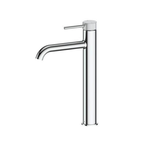 Chrome Code Nature Lineare Basin Mixer Tall | Textured Handle