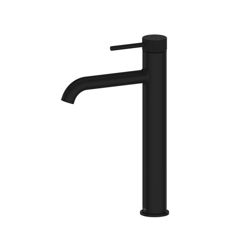 Matte Black Nature Lineare Basin Mixer Tall | Textured Handle