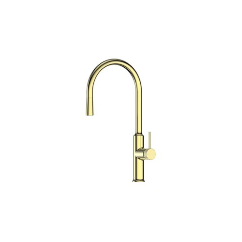 Brushed Brass Nature Piper Pull Down Sink Mixer | Textured Handle