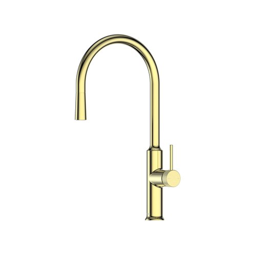 Brushed Brass Nature Piper Pull Down Sink Mixer | Textured Handle