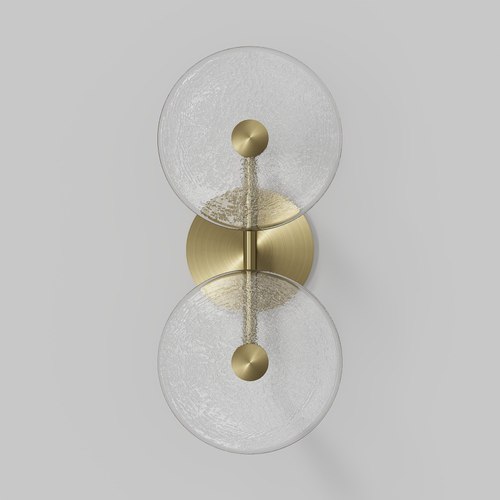 Brass finish Coral Duo Rod Wall Light - (Centered)