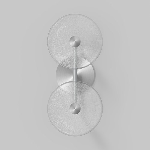 Steel finish Coral Duo Rod Wall Light - (Centered)