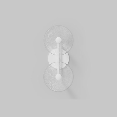 Matte White Coral Duo Rod Wall Light - (Centered)