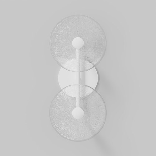 Matte White Coral Duo Rod Wall Light - (Centered)