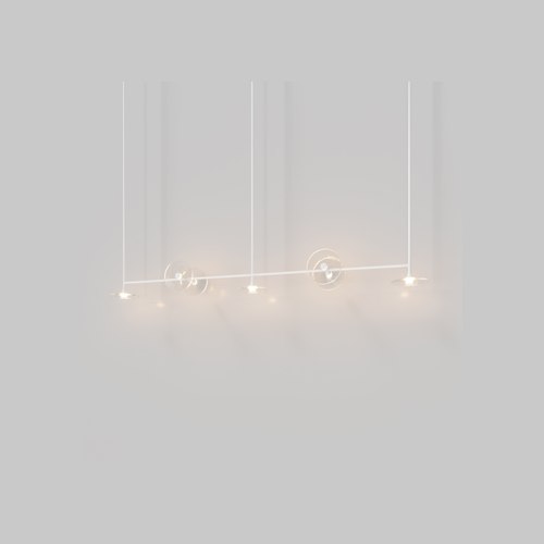 Matte White Coral Linear Rod Pendant (Seven Coral Pieces)