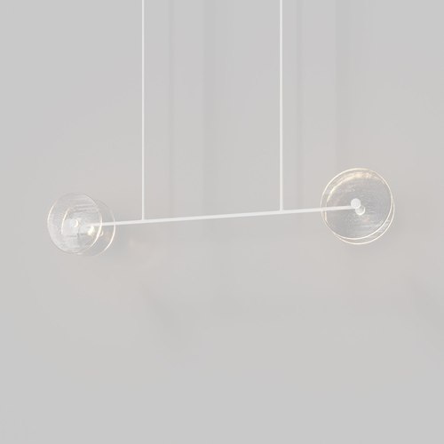 Matte White Coral Linear Rod Pendant ( Four Coral Pieces )