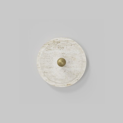 Brass finish Coral Travertine Wall Light