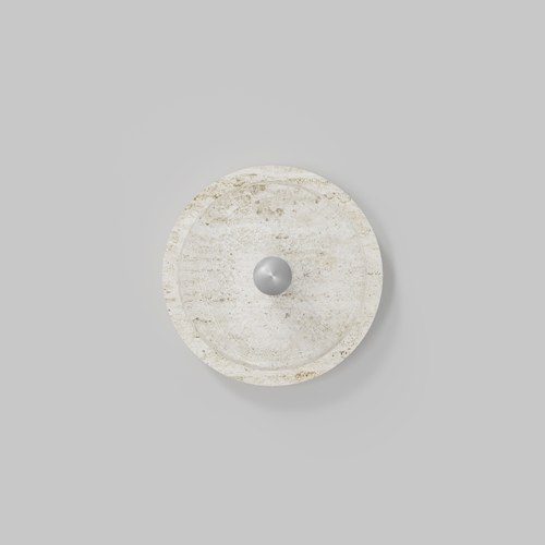 Steel finish Coral Travertine Wall Light