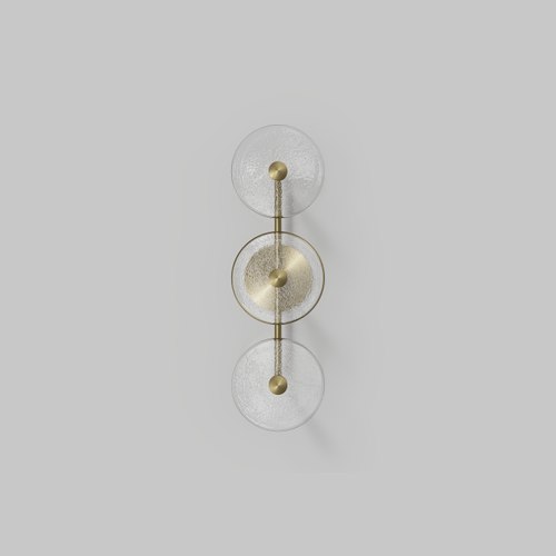 Brass finish Coral Trio Rod Wall Light - (Centered)