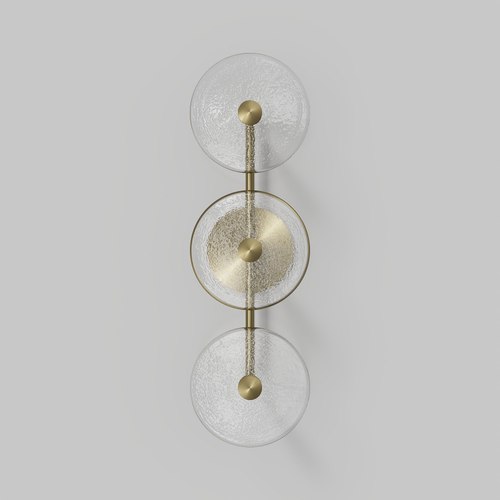 Brass finish Coral Trio Rod Wall Light - (Centered)