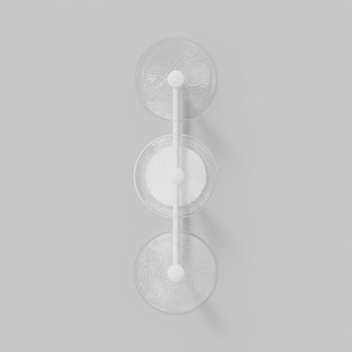 Matte White Coral Trio Rod Wall Light - (Centered)