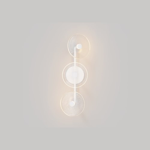 Matte White Coral Trio Rod Wall Light - (Off-Centered)