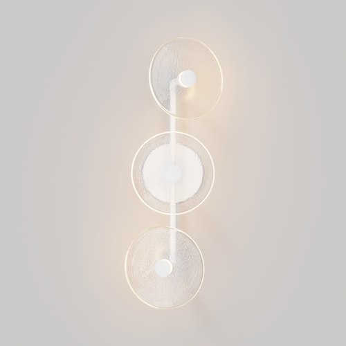 Matte White Coral Trio Rod Wall Light - (Off-Centered)