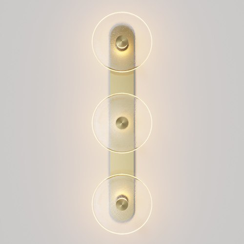 Brass finish Coral Trio Wall Light