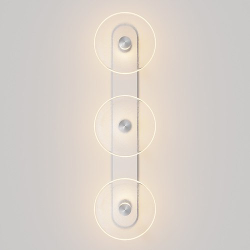 Steel finish Coral Trio Wall Light