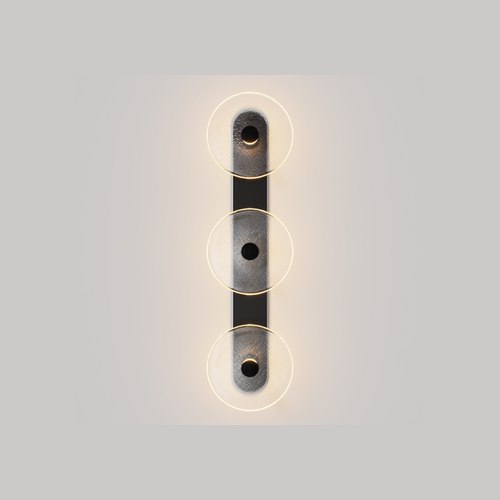 Matte Black Coral Trio Wall Light
