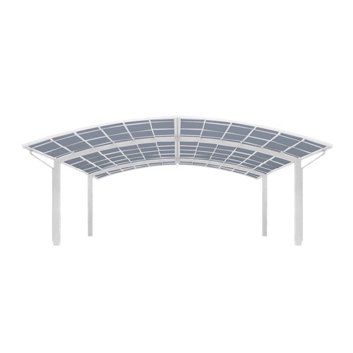 White / Dark Grey Two Car Double Carport 560 x 550 x 316cm