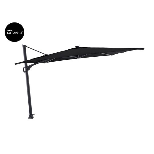 Black Agave 3m Square Cantilever Umbrella with Sunbrella Fabric