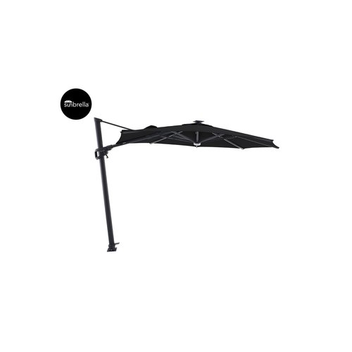 Black Agave 3m Round Cantilever Umbrella with Sunbrella Fabric