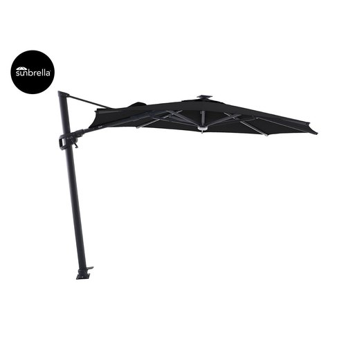 Black Agave 3m Round Cantilever Umbrella with Sunbrella Fabric