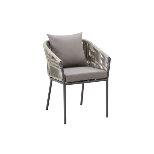 Taupe  Kereru Aluminium and Rope Outdoor Dining Chair