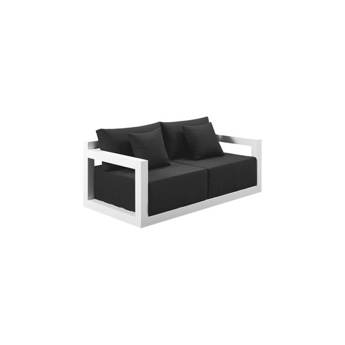White Frame / Grey Fabric Ibis 2.0 Oversized Outdoor Loveseat