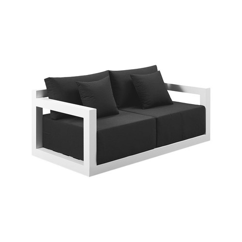 White Frame / Grey Fabric Ibis 2.0 Oversized Outdoor Loveseat
