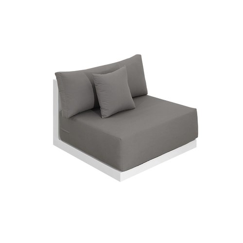 White Frame/ Taupe Fabric Ibis 2.0 Oversized Outdoor Centre Sofa